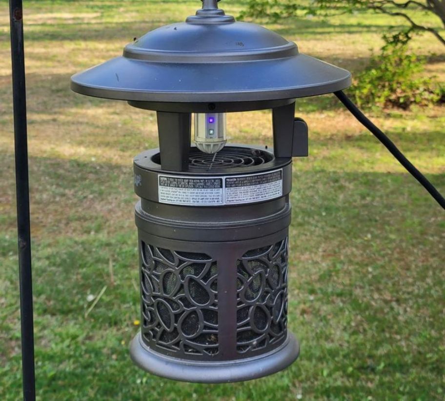 DynaTrap Mosquito & Insect Trap in yard