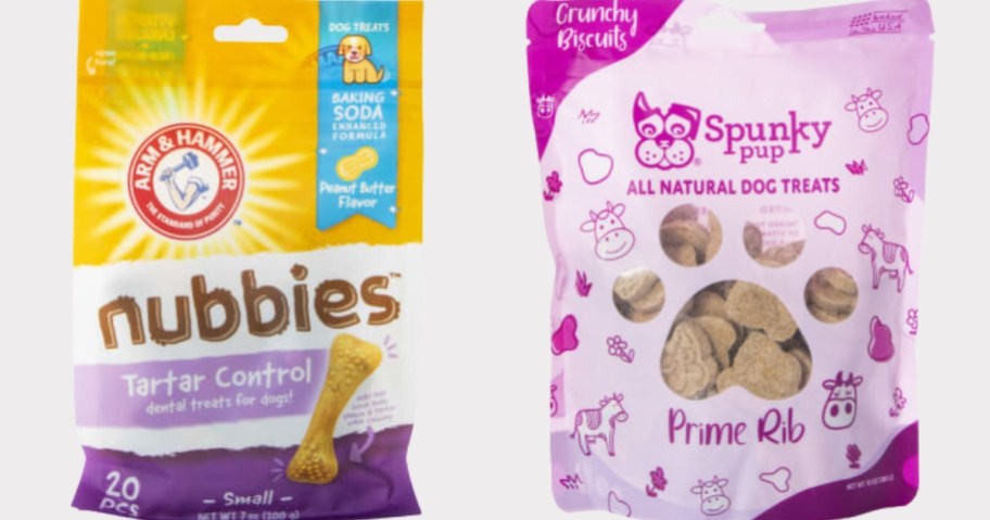 Arm & Hammer and Spunky Pet treat bags