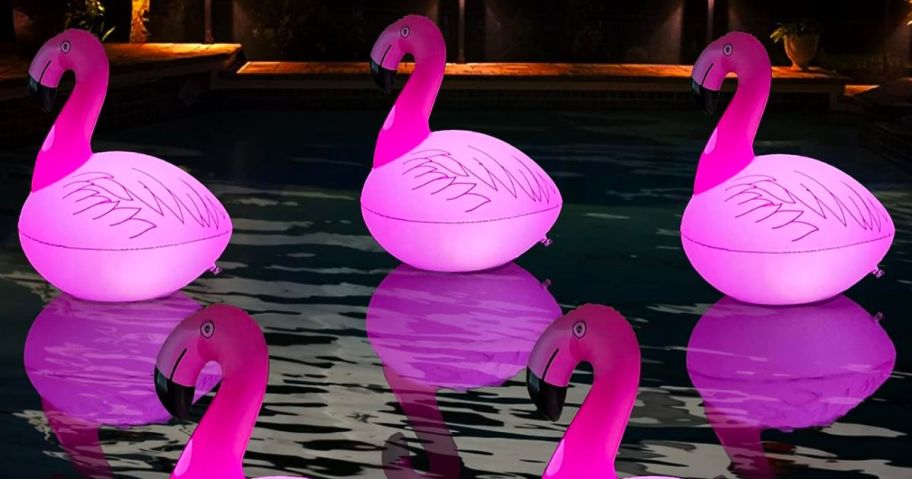 Flamingo Floating Solar Pool Lights