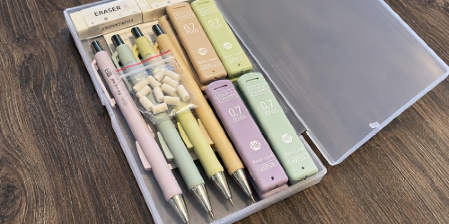 Mechanical Pencil Set w/ Lead Refills & Erasers Only $4.94 Shipped on Amazon