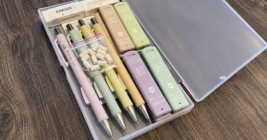 Mechanical Pencil Set w/ Lead Refills & Erasers Only $4.94 Shipped on Amazon