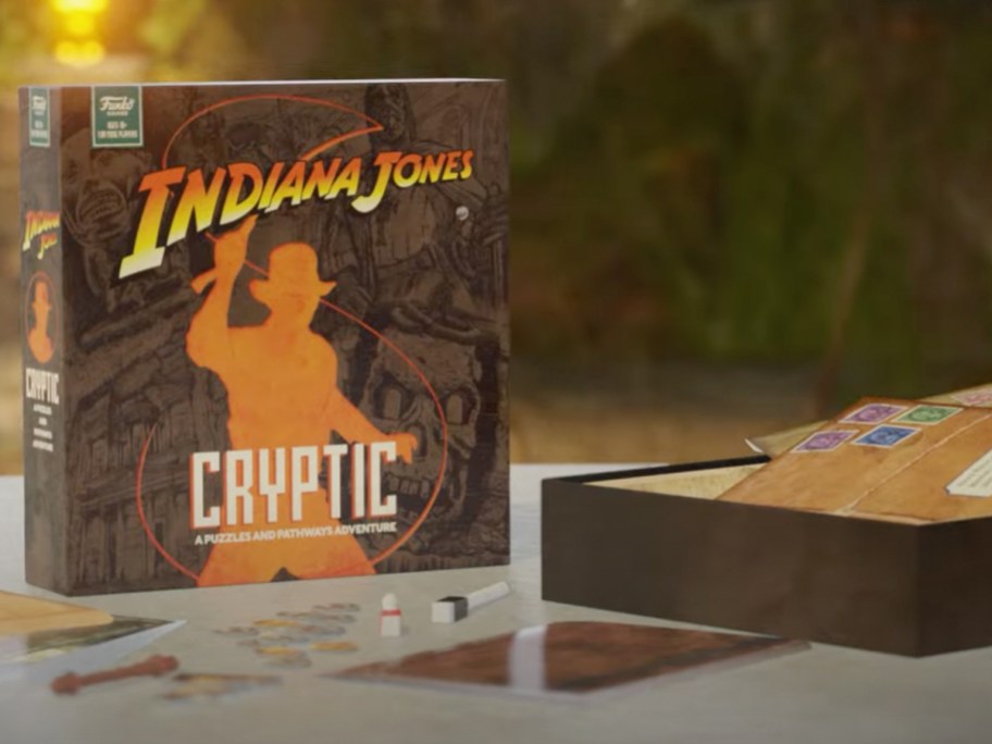 Funko Indiana Jones Cryptic Board Game box and pieces