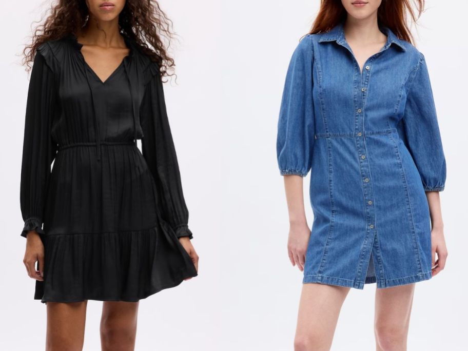 Stock images of two womenw wearing GAP dresses