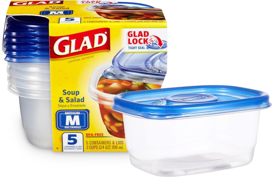 pack of Glad Medium Rectangle Storage Containers