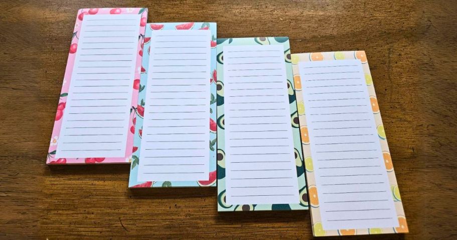 Adorable Fruit Notepads 4-Pack JUST $5 Shipped on Amazon (50 Sheets Each + Full Magnetic Back)