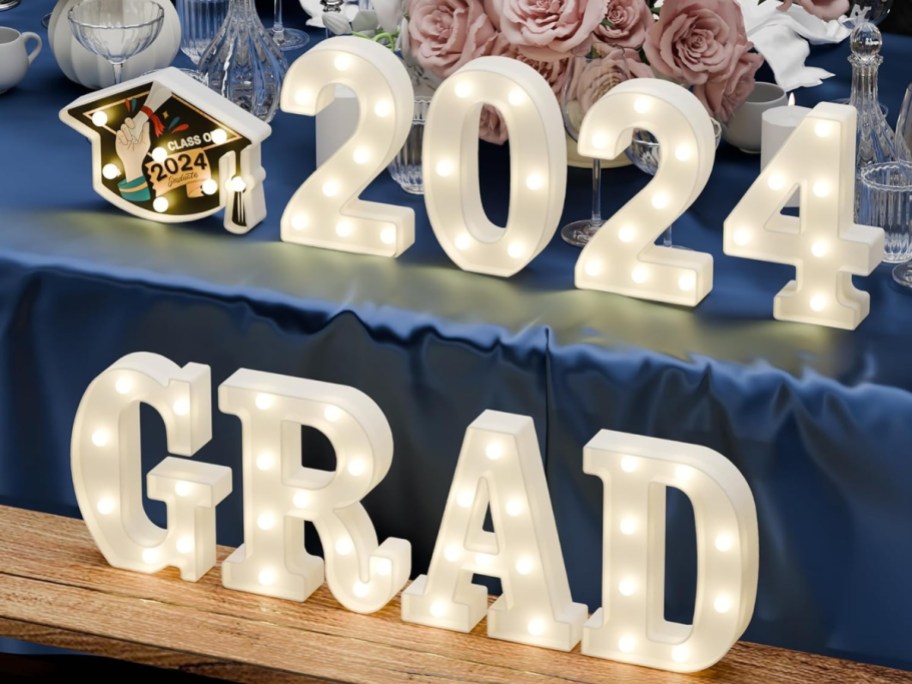 2024 grad light up marquee letters