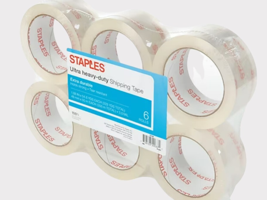 6-pack of staples heavy duty packing tape