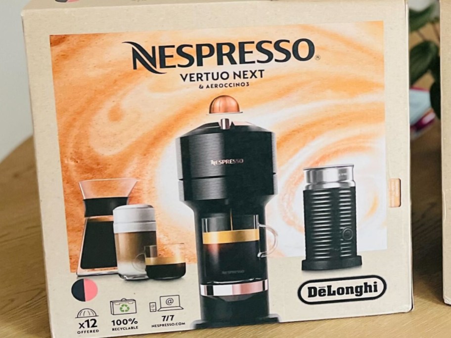 box for a nespresso vertuo next machine