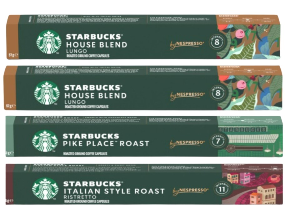 4 packs of starbucks nespresso capsules