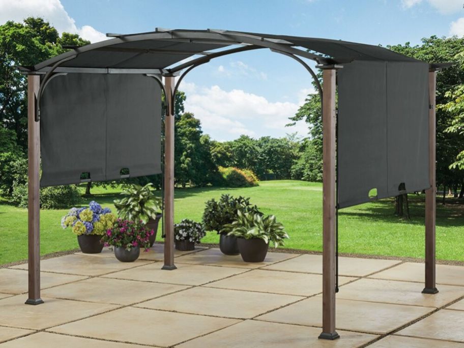 An outdoor pergola