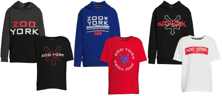 Zoo York Boys Graphic Hoodie Sweatshirt and Tee Set