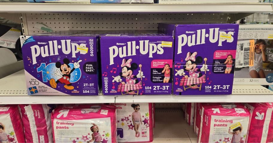 boxes of Huggies Pull-Ups on Clearance