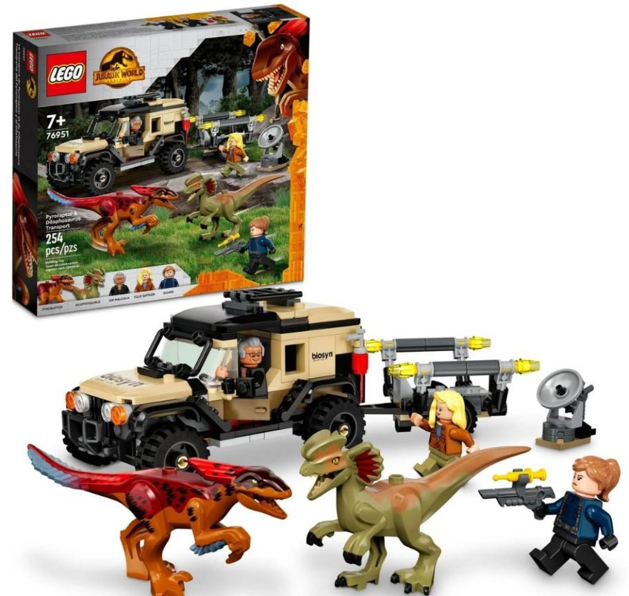 LEGO Jurassic World Dominion Pyroraptor & Dilophosaurus Transport