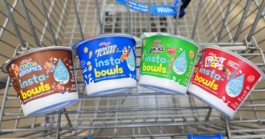 Kellogg’s Cereal Insta-Bowls Only $1.98 at Walmart – Just Add Water to Make Milk!
