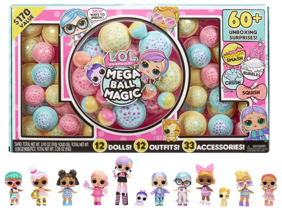 LOL Surprise Mega Ball Magic w/ 12 Collectible Dolls 