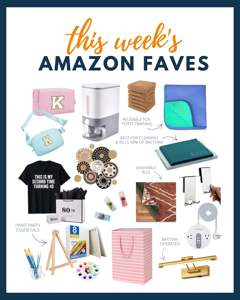 graphic collage of this week's amazon faves