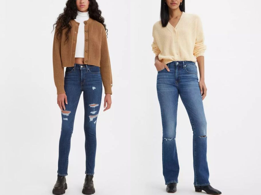two female models wearing levis jeans
