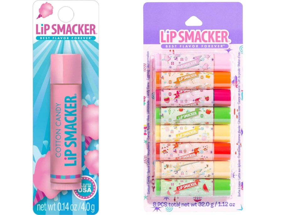 Lip smackers cotton candy and holiday pack