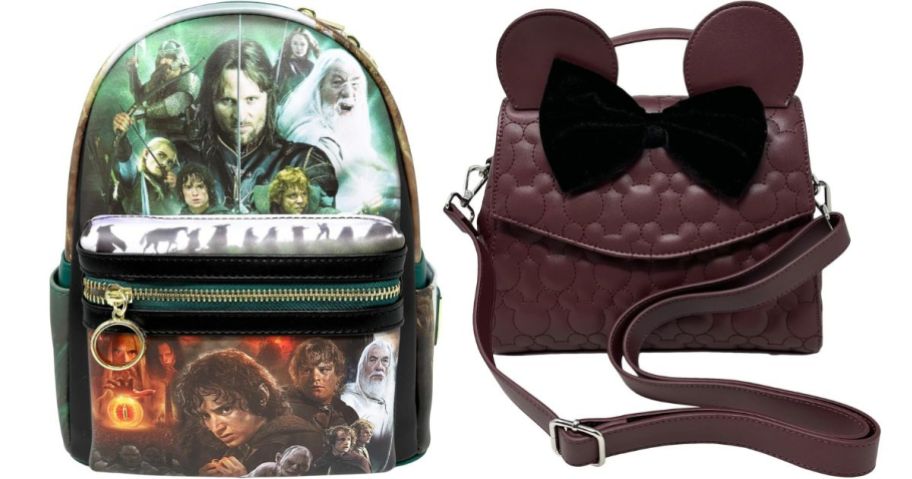 Loungefly Lord of the Rings Backpack and Minnie Mouse Crossbody bag