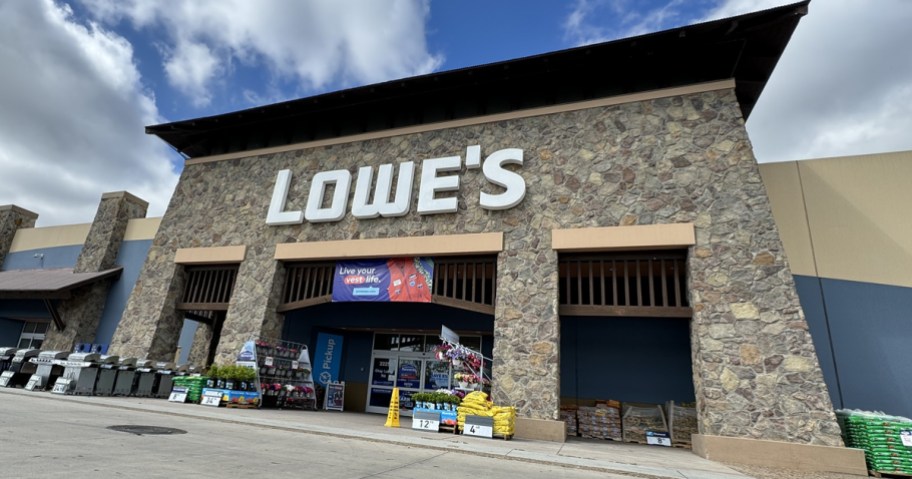 front of lowe's store