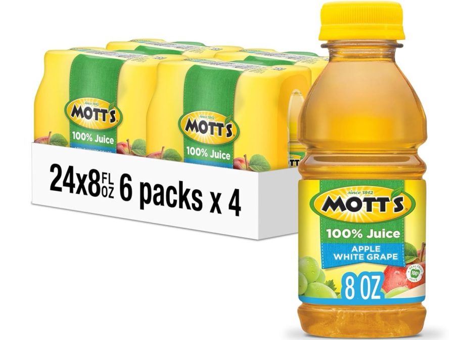 Motts apple white grape juice 24 packs