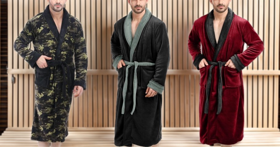 NY Threads Men’s Fleece Robe 