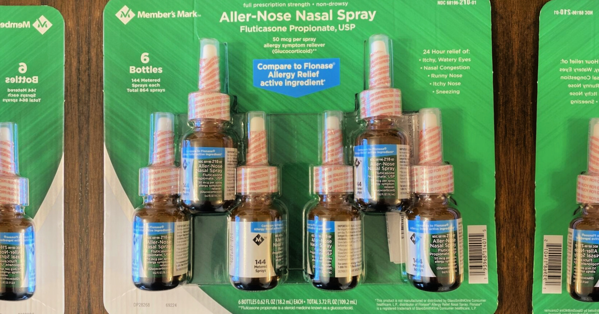 Member’s Mark Allergy Relief Nasal Spray 6-Pack ONLY $21.88 at Sam’s Club | Compares to Flonase But Cheaper