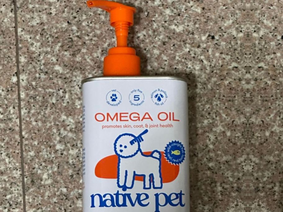 A tin of Native Pet Omega Oil