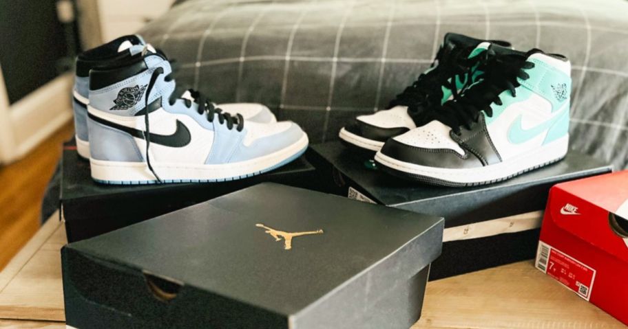 Two Pairs of Nike Air Jordan sneakers