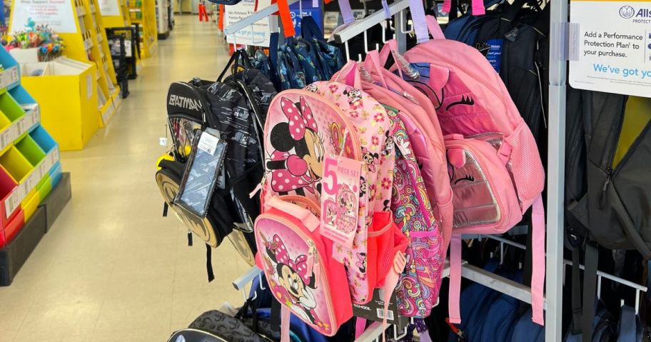 Kids character backpacks at Office Depot