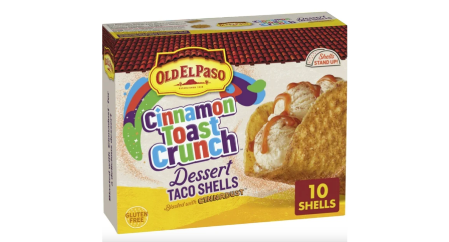 A box of Old El Paso Cinnamon Toast Crunch Taco Shells