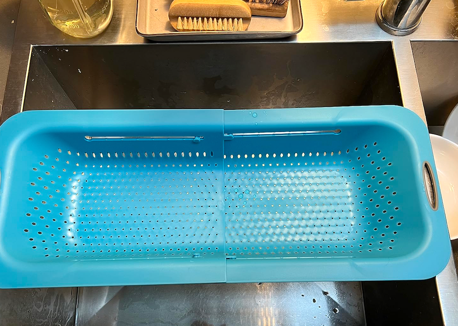 over the sink colander