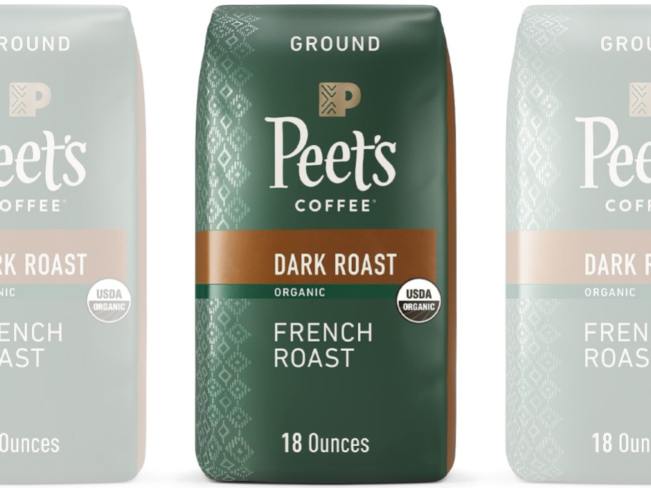 Peets Ground Coffee 18oz Dark French Roast Organic