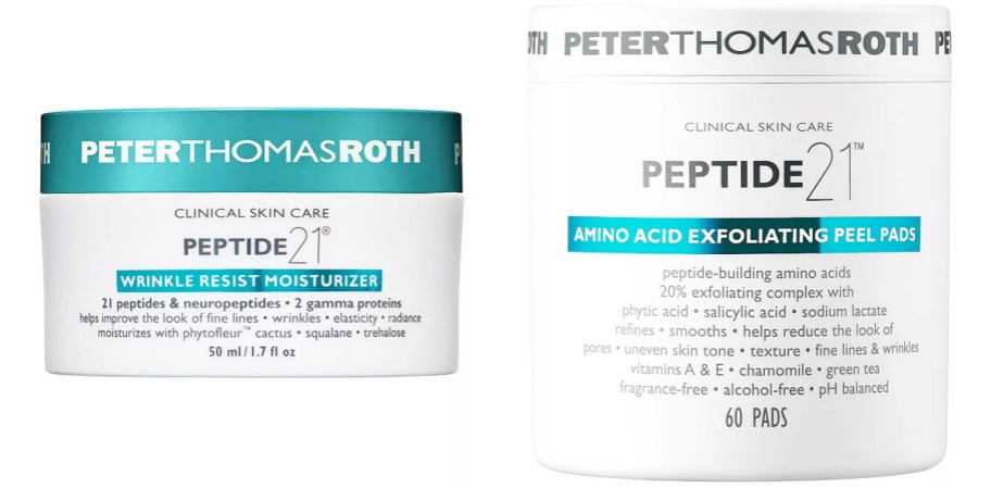 teal and white Peter Thomas Roth skincare products