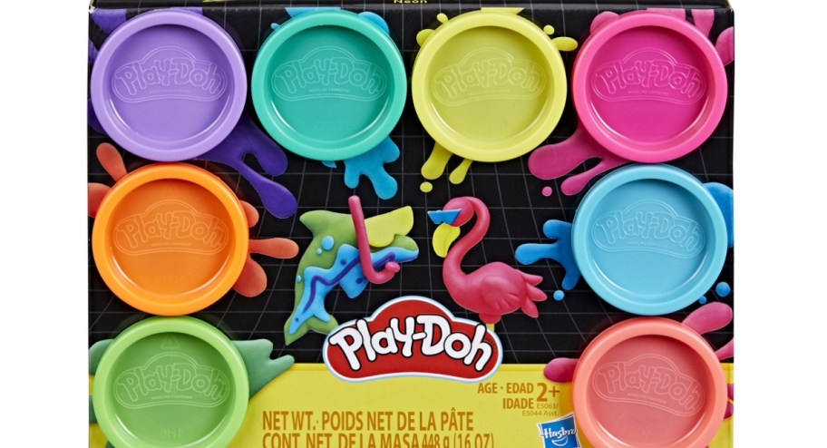 Play doh 8 piece set in neon colors