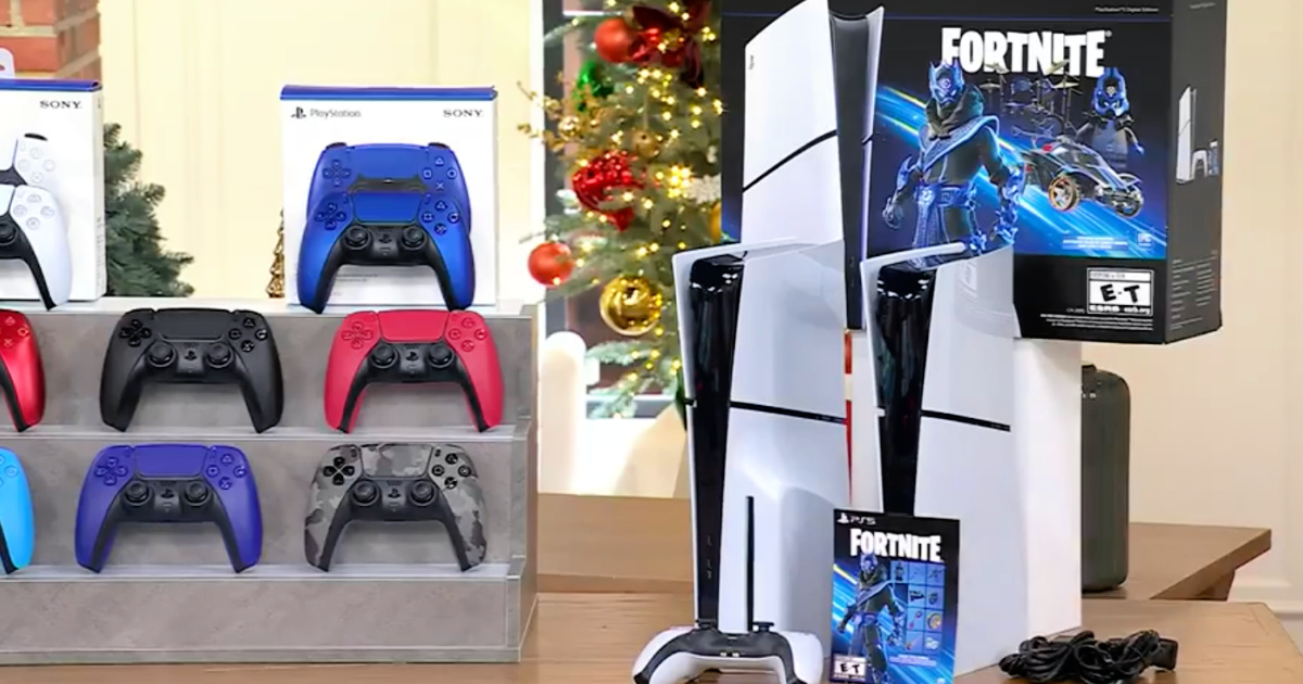 PlayStation 5 Slim Digital Console w/ Fortnite Accessories AND 2 Controllers Only $567 Shipped ($1,500 Value)