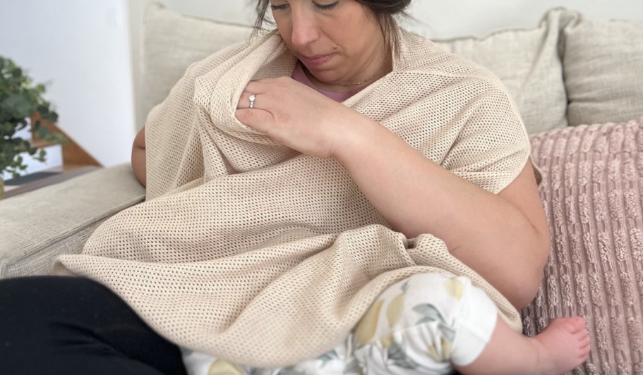 Quince Cotton & Cashmere Nursing Shawl Only $39.90 Shipped (Reg. $89) | Use as Stroller or Car-Seat Cover!