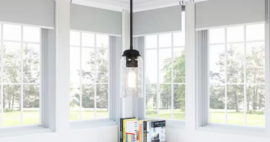 pendant light with glass shade