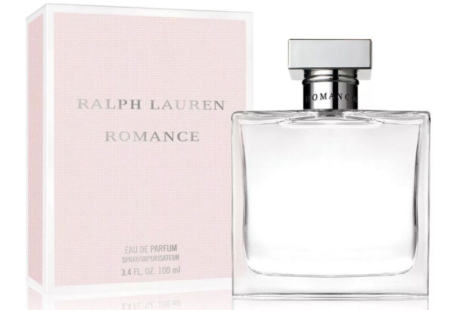 A bottle of Ralph Lauren Romance perfume