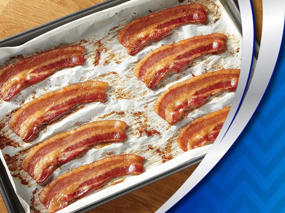 reynolds parchment paper on baking sheet with bacon