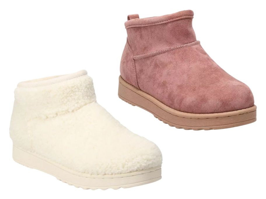 SO Lupita Women's Cozy Mini Boots stock images