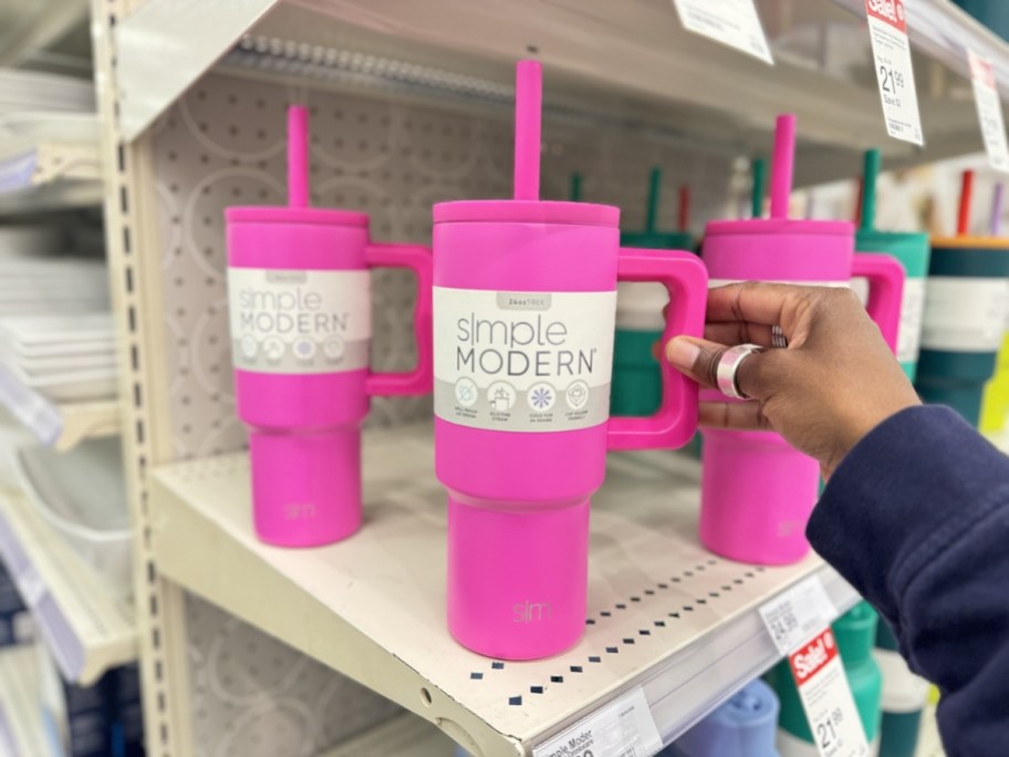 24oz simple modern tumbler in neon color in store