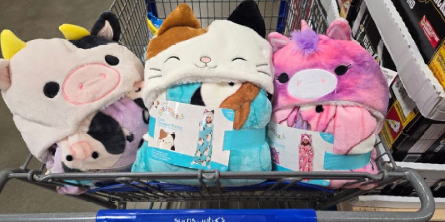 Squishmallows Hooded Blankets Only $16.98 at Sam’s Club