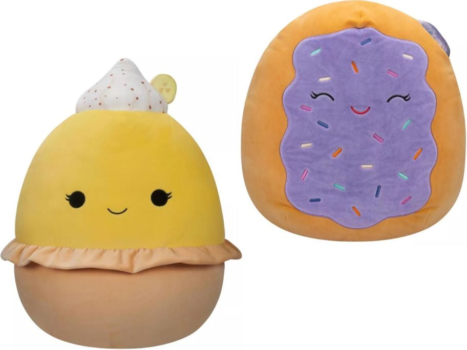 Stock images of a Lemon Meringue and a Toaster Pastry Squishmallow