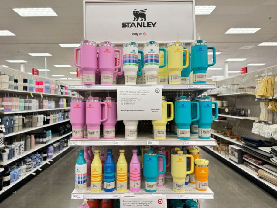 Stanley Cups at an End Cap at Target