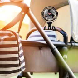 50% Off Rechargeable Stroller Fan on Amazon – ONLY $12.50 | Rotates 360 Degrees!