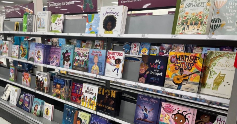 Shelves of Books at Target