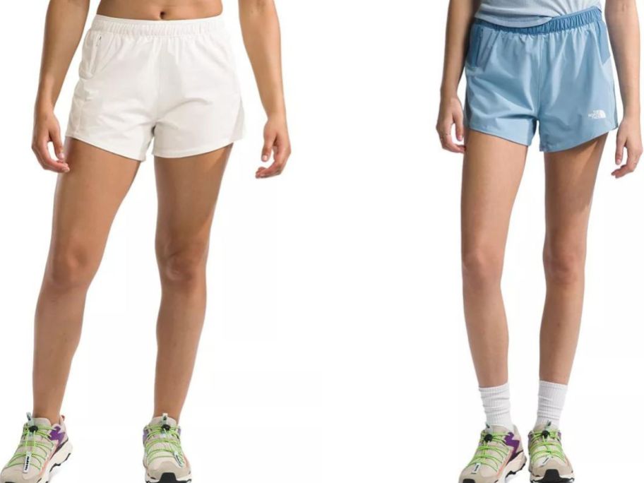 Stock images of 2 women wearing The North face Shorts