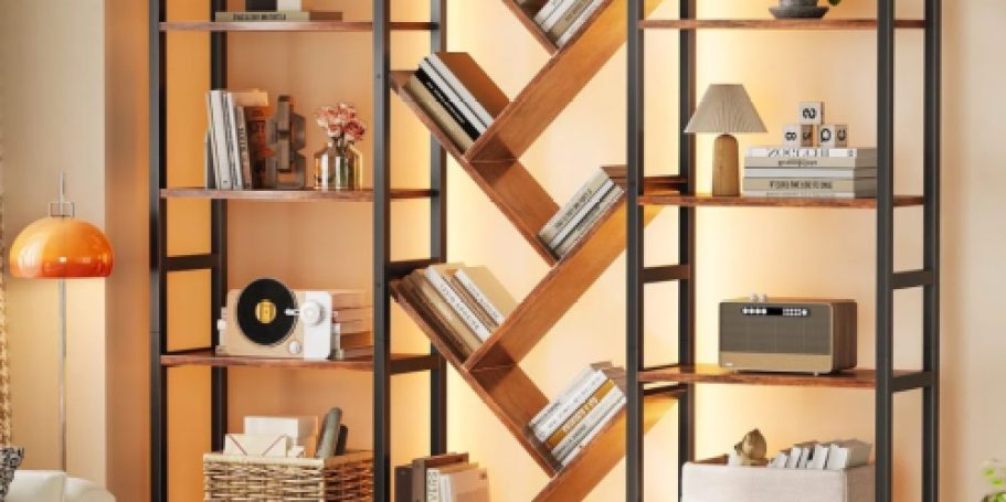 Unique Tree Bookshelf w/ LED Lights Just $89.99 Shipped (Reg. $210)