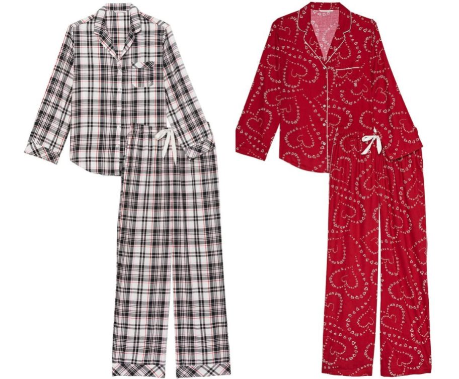 two pair of womens flannel pjs